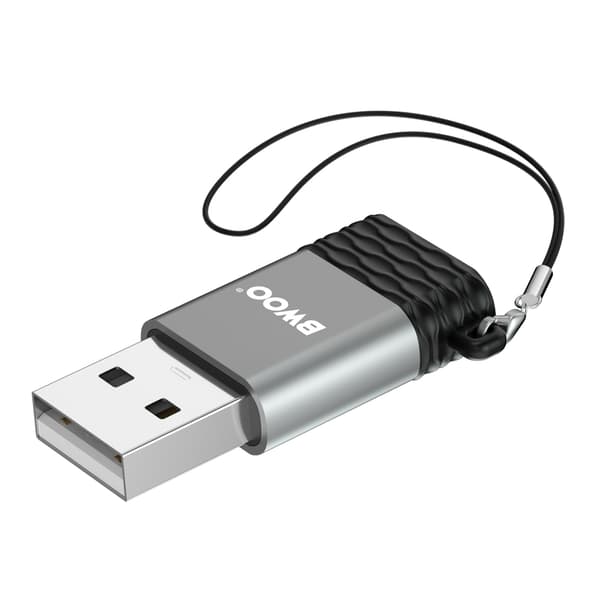 BWOO Adapter USB-C - USB Grå OTG BZ-38