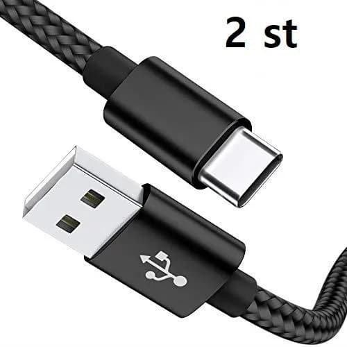 2 st hög kvalitet 1 m usb-c svart svart