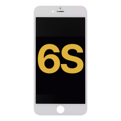 LCD-enhet med stålplatta för iPhone 6S (renoverad) (vit)