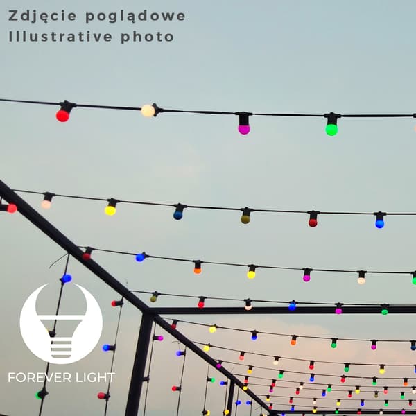 Forever Light LED-lampa E27 G45 2W 230V röd 5 st