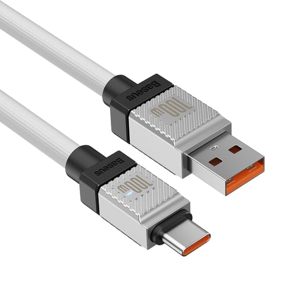 Baseus kabel CoolPlay USB - USB-C 2m 100W vit vit