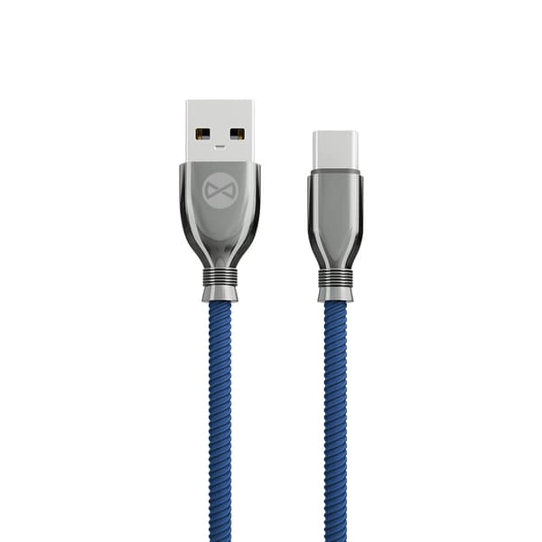 Forever Tornado-kabel USB - USB-C 1,0 m 3A marinblå blå