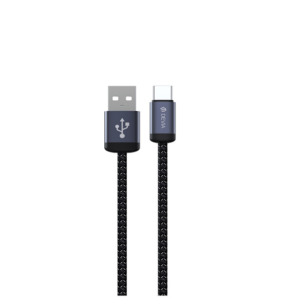 Devia-kabel Gracious EC649 USB - USB-C 1,0 m 2A svart