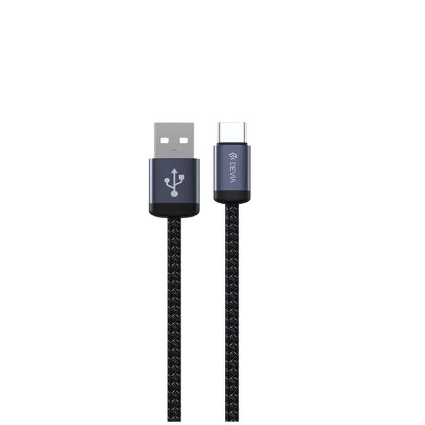 Devia kabel Gracious EC649 USB - USB-C 1,0 m 2A svart svart