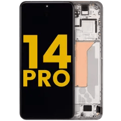 OLED-enhet med ram för Xiaomi 14 Pro (renoverad) (silver) silver