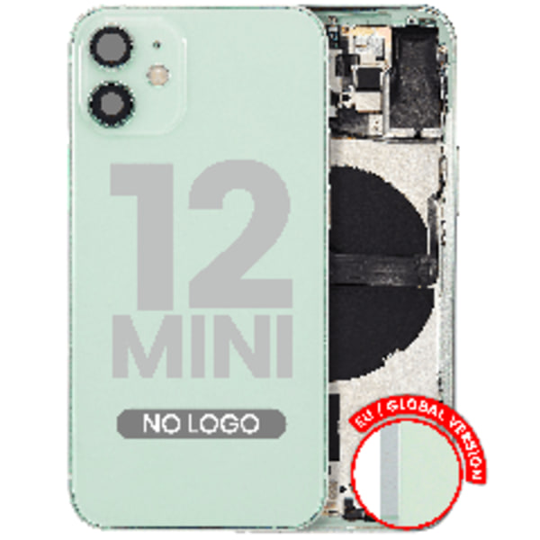 Baksida med smådelar för iPhone 12 Mini (EU / Global version) (Eftermarknad Plus) (Grön)