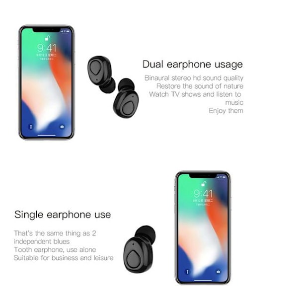 trådlösa XI8S TWS i hörlurar Bluetooth 5.0