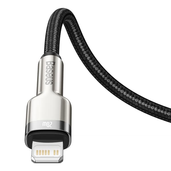 Baseus kabel Cafule Metal PD USB-C - Lightning 2,0 m svart 20W