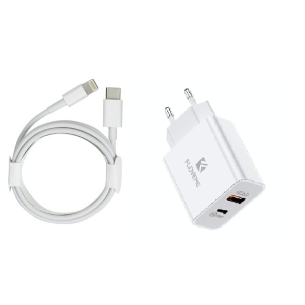 2m USB  typ C till ligthing-laddningskabel +18W laddare