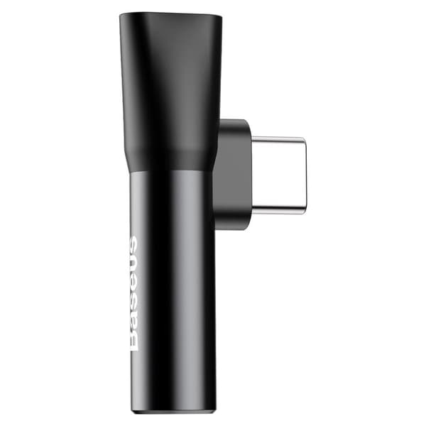 Baseus-adapter L41 USB-C till USB-C - jack 3,5 mm svart svart
