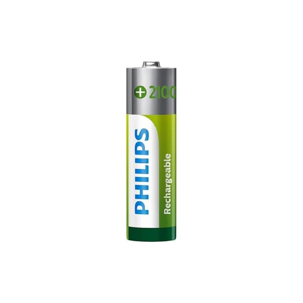 PHILIPS Uppladdningsbart batteri AA NiMH 2100mAh, 4-pack.