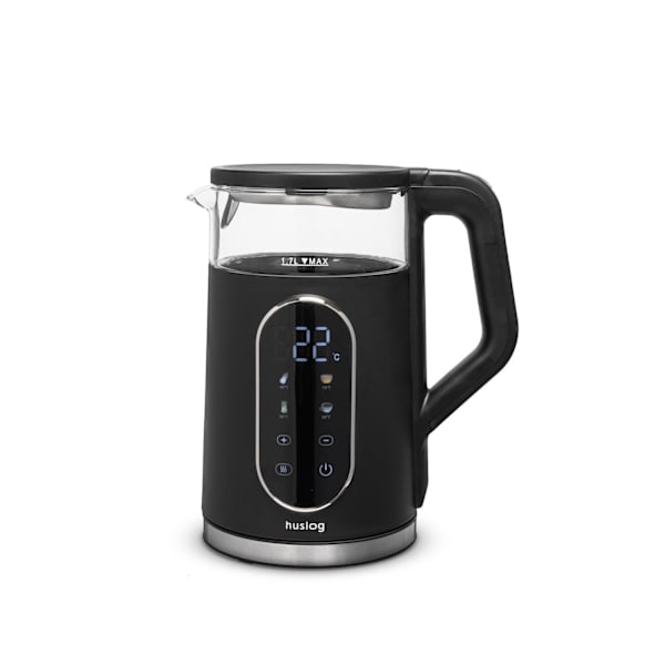 Huslog glass kettle with touch panel black 1.7L 2200W