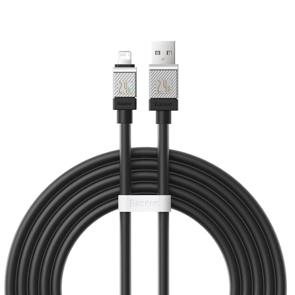 Baseus CoolPlay USB - Lightning-kabel 2m 2,4A svart