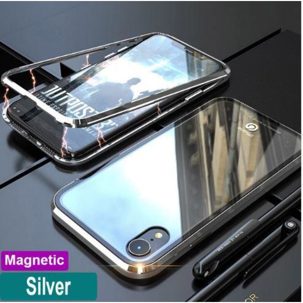 magnetisk glas bakfodra för iPhone Xs max blå Blue