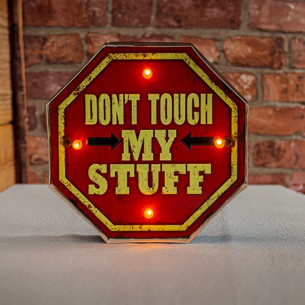 RETRO Metallskylt LED Don't Touch Forever Light