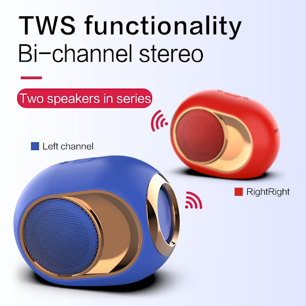 Bluetooth högtalare 5.0 10W|röd röd