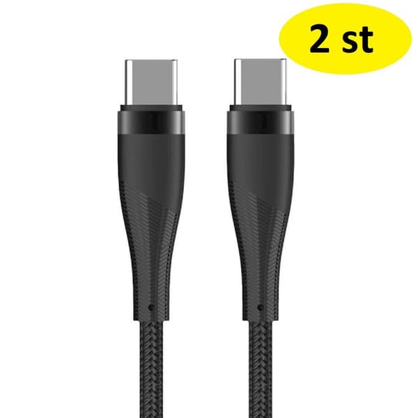 2 st 1 m maXlife kabel Usb-C - Usb-C 60W svart svart