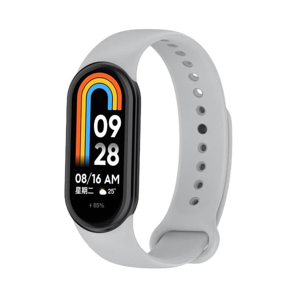 SILIKONREM MI BAND 8/M8 (7). GRÅ