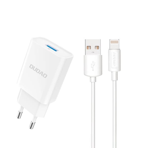 Dudao A4EU Adapter 10Watt 1xUSB-A (USB-A to Lightning cable included)