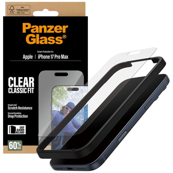 PanzerGlass® Skärmskydd iPhone 2025 6.9 Pro, Klassisk Passform med EasyAligner