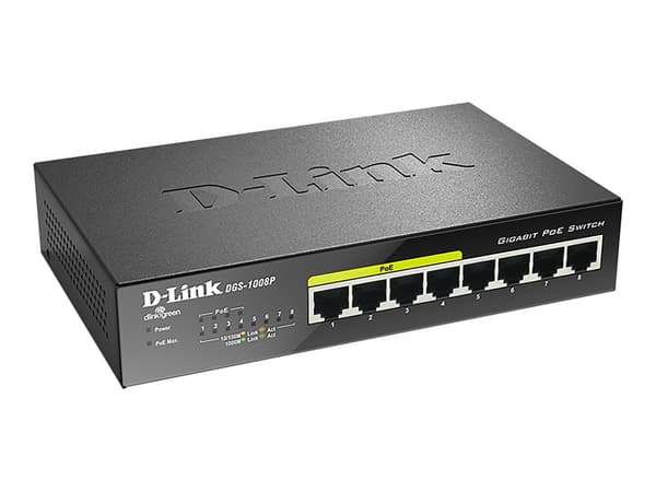 D-Link DGS 1008P Switch 8-porte Gigabit PoE