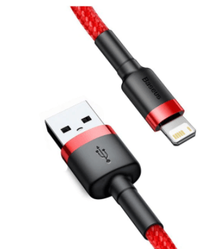 Extra lång 3M iPhone baseus kabel – Röd