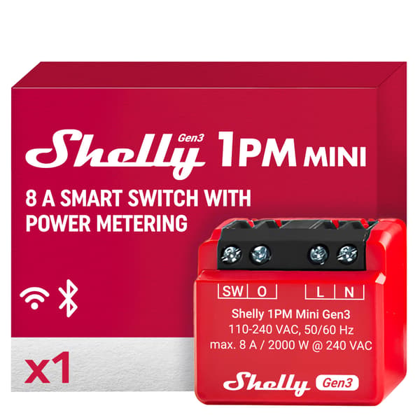 Shelly 1PM Mini Gen3 Reläkontakt