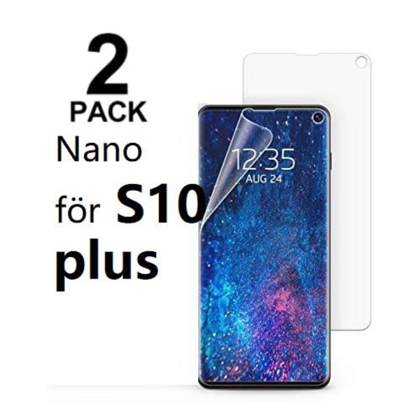 2 st Nano filmfolie för  Samsung S10 plus Transparent
