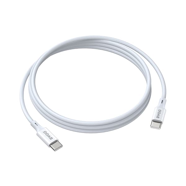BWOO-kabel USB-C - USB-C 1m 60W ABS + TPE X282 C-C vit