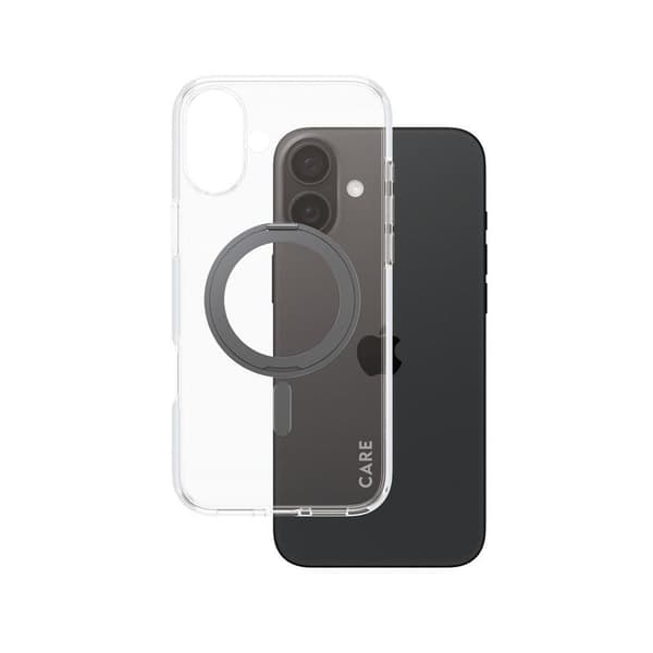 PanzerGlass CARE Kickstand svart för Apple iPhone 16 Plus