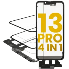 4 i 1 Kort Flex (Digitizer Touch med Glas + OCA + Ram Förinstallerad) för iPhone 13 Pro (OCA Master)