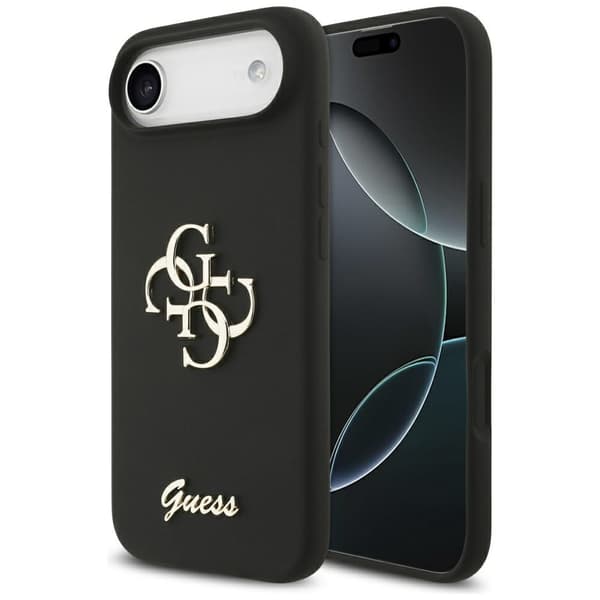 Guess Silicone Big 4G Script fodral för iPhone Air svart svart
