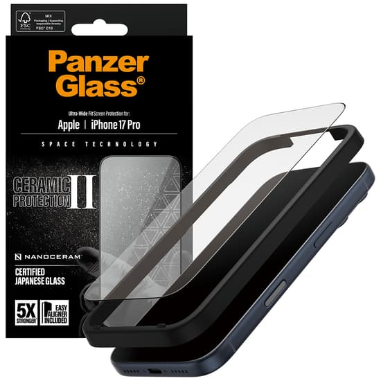PanzerGlass® Ceramic II Skärmskydd iPhone 17 Pro