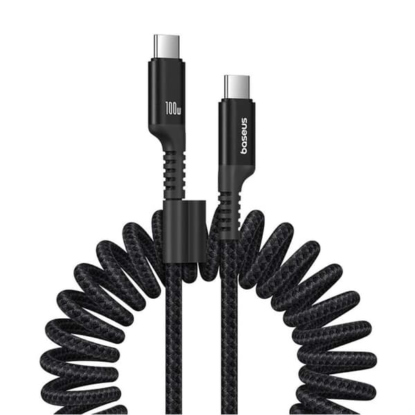 Baseus Fish-Eye Snabbladdningsdatakabel USB-C till USB-C 100W 1m Klustersvart