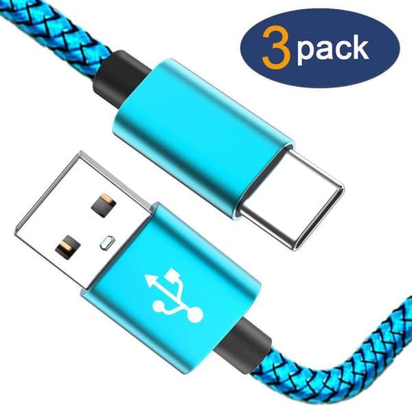 3 st hög kvalitet 1 m  usb-c rosa Rosa