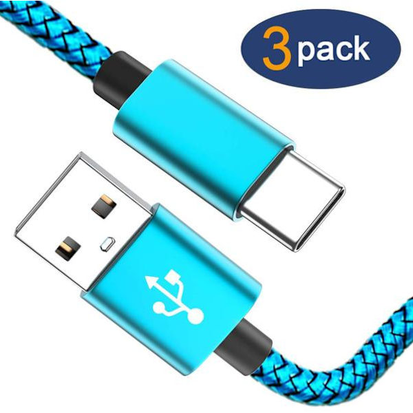 3 st hög kvalitet 2 m  usb-c rosa Rosa