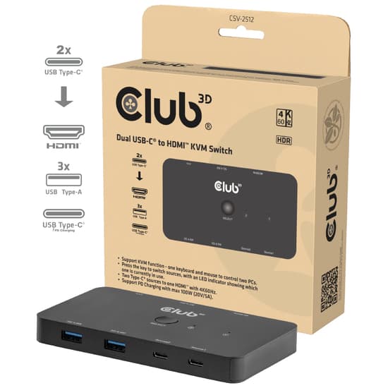 Club 3D CSV-2512 KVM / audio-switch