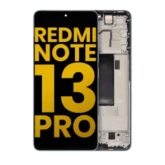 OLED-enhet med ram för Xiaomi Redmi Note 13 Pro 5G (renoverad) (blå)