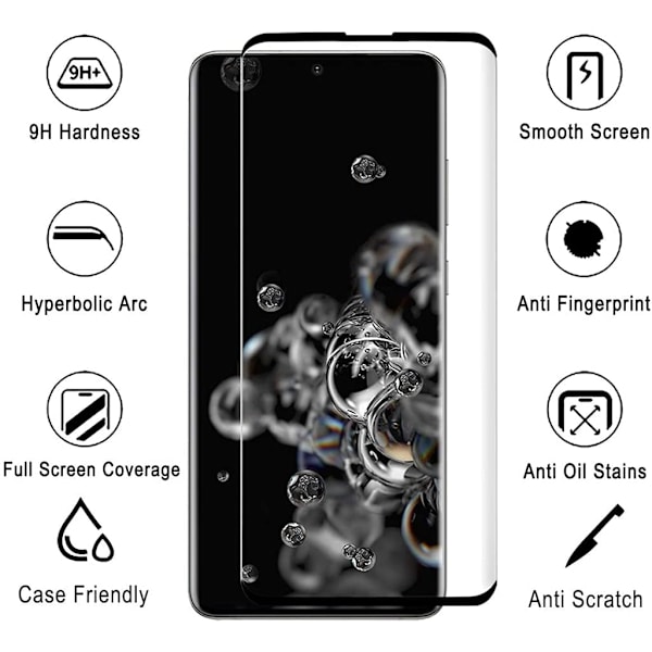 Skärmskydd för samsung S20 plus stödjer finger-id