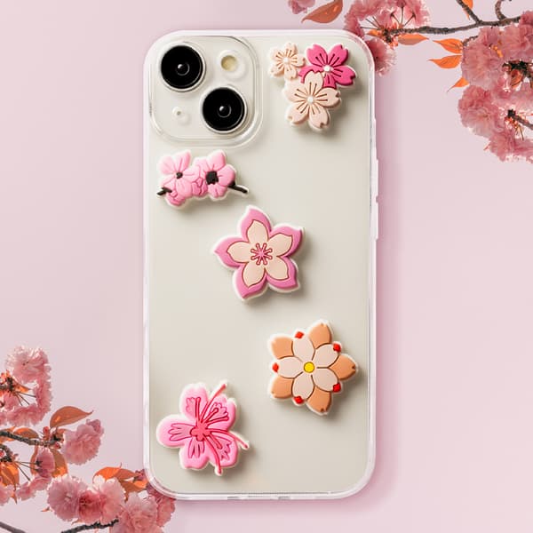 3D Sticker Pink Flowers 5-pack