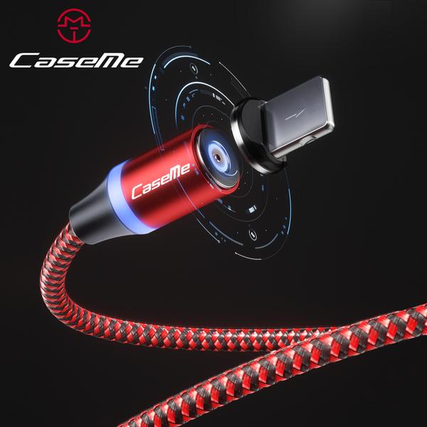 1m CaseME magnet laddare|röd (Micro-usb)