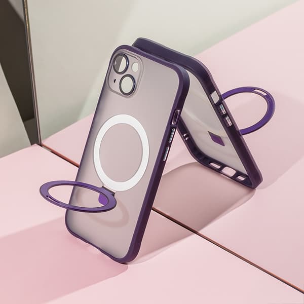 Mag Ring skal för iPhone 14 lila lila