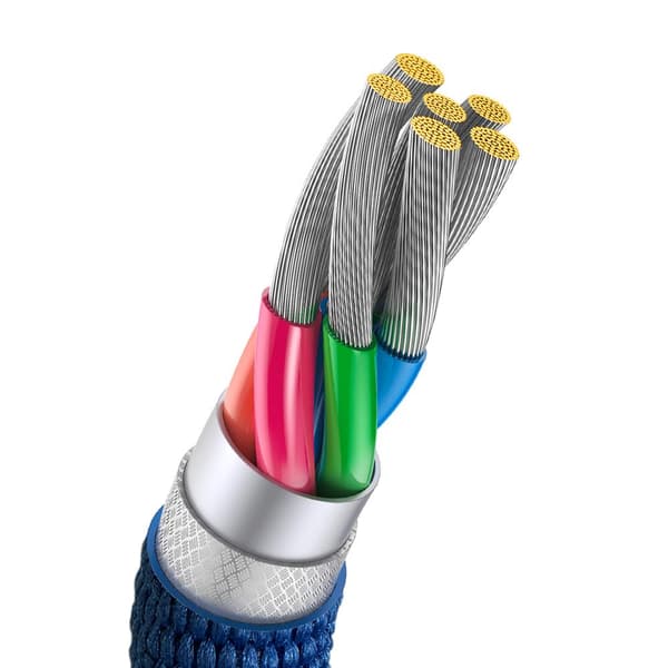 Baseus-kabel Crystal Shine USB - USB-C 1,2 m 100W blå