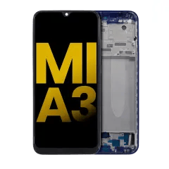 OLED-enhet med ram för Xiaomi Mi A3 (renoverad) (blå) blå