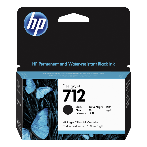 HP 712 svart bläck 3ED70A