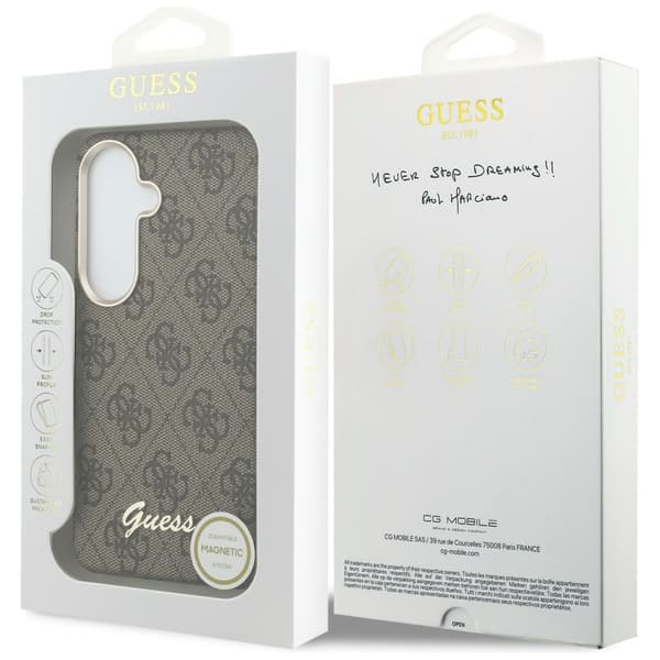 Guess fodral 4G Script MagSafe för Samsung Galaxy S26 brun brun