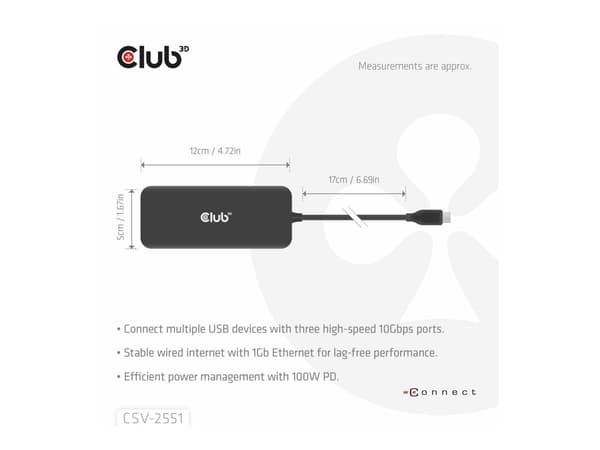Club 3D 8-in-1 USB-C Dockingstation