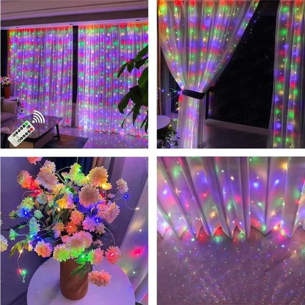 LED-RIDÅ (300 LED-LAMPOR) 3Mx3M MULTIFÄRG