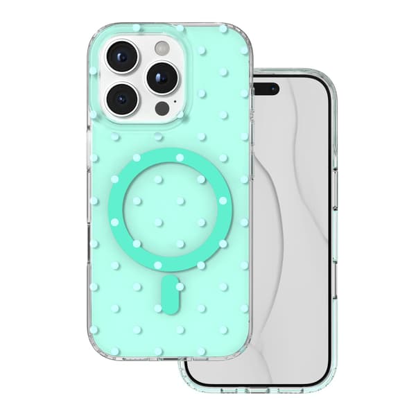 Bubble Dots Mag-fodral för iPhone 16 Pro 6,3\" grön