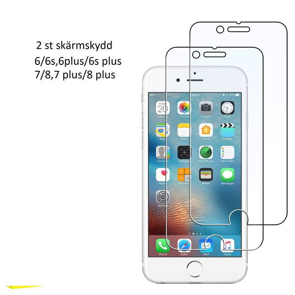 2 st häradt glas för  iphone 7/8 2.5D Transparent